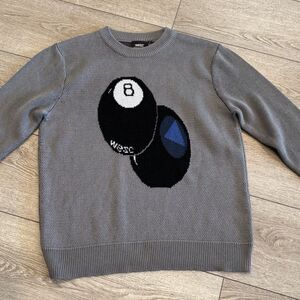 Wesc Stockholm Sweden Unisex Leon Magic 8 Ball Knit Sweater Mens Large Women XL